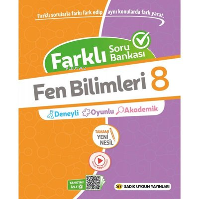 8.Sınıf Fen Bilimleri Farklı Soru Bankası | Kolektif | Sadık Uygun Yay