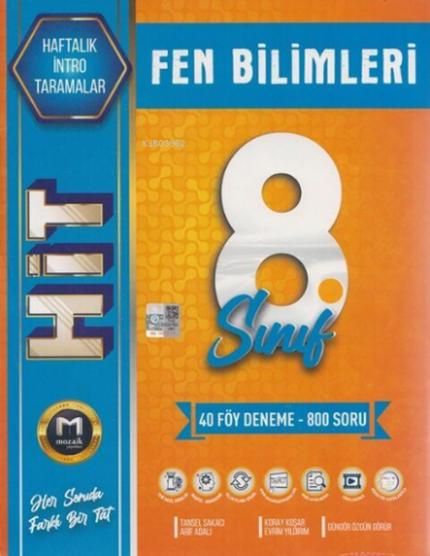 8. Sınıf Fen Bilimleri İntro Hıt 40 Deneme Mozaik Yayınları- 2023 | Ko