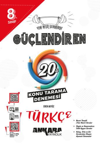 8.⁠ ⁠Sınıf Güçlendiren Türkçe 20'li Konu Tarama Denemesi | Eren Akyüz 