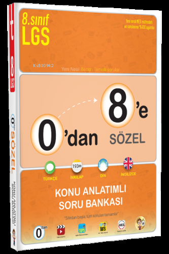 8. Sınıf LGS 0 dan 8 e Sözel Konu Anlatımlı Soru Bankası | Kolektif | 