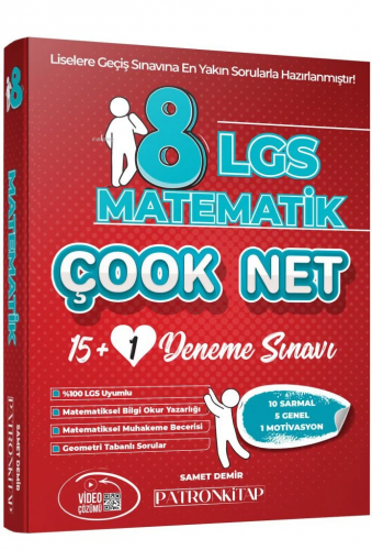 8. Sınıf LGS Çook Net Matematik 16'lı Sarmal Deneme Sınavı | Kolektif 