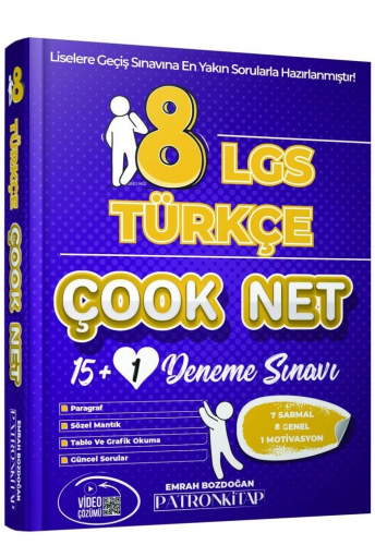 8. Sınıf LGS Çook Net Türkçe 16'lı Sarmal Deneme Sınavı | Kolektif | P