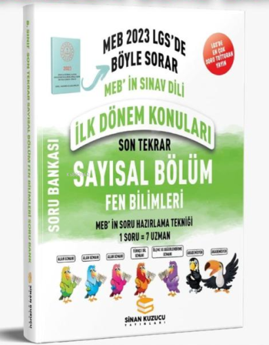 8. Sınıf LGS İlk Dönem Son Tekrar Sayısal Bölüm Fen Bilimleri Soru Ban