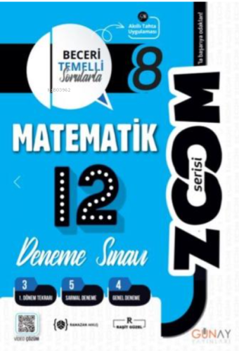 8. Sınıf Matematik 12'li Branş Denemeleri | Kolektif | Günay Yayıncılı