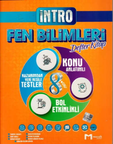 8.Sınıf Mozaik İntro Defter Fen Bilimleri - 2022 | Kolektif | Mozaik Y