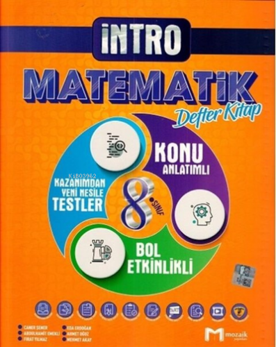 8.Sınıf Mozaik İntro Defter Matematik - 2022 | Kolektif | Mozaik Yayın