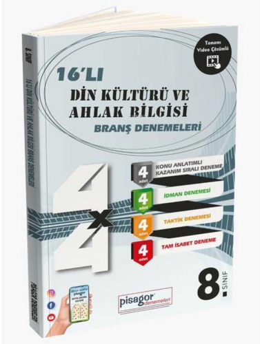 8. Sınıf Pisagor 16`lı Din Kültürü ve Ahlak Bilgisi Denemesi | Kolekti