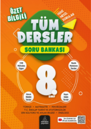 8 Sınıf Tüm Dersler Soru Bankası | Kolektif | 4 Element (Hazırlık)