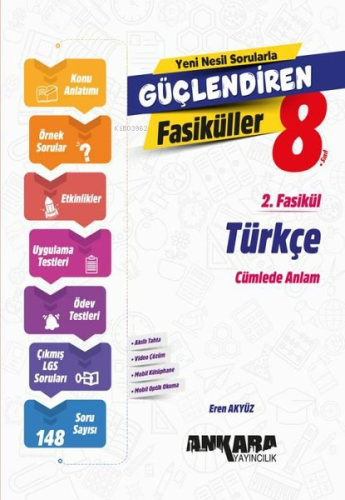 8. Sınıf Türkçe Güçlendiren 2. Fasikül Ankara Yayıncılık | Eren Akyüz 