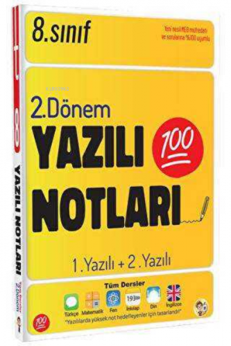 8. Sınıf Yazılı Notları 2. Dönem 1 ve 2. Yazılı | Kolektif | Tonguç Ak