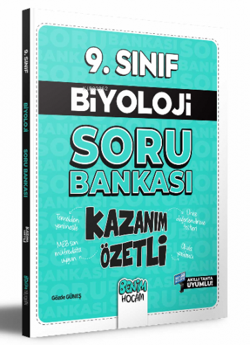 9. Sınıf Kazanım Özetli Biyoloji Soru Bankası | Gözde Güneş | Benim Ho