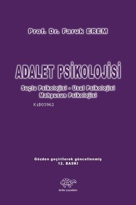 Adalet Psikolojisi | Faruk Erem | Ürün Yayınları