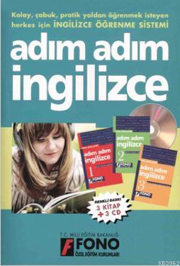 Adım Adım İngilizce (Cd'li 3 Kitap) | Şükrü Meriç | Fono Yayınları