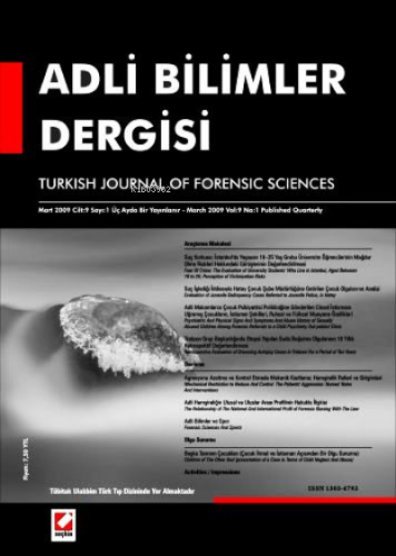 Adli Bilimler Dergisi – Cilt:8 Sayı:1 Mart 2009 | Hamit İ. Hancı | Seç