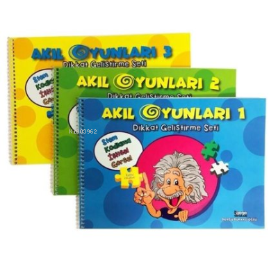 Akıl Oyunları Dikkat Geliştirme Seti - 3 Kitap Takım | Duygu Duraklı Ö