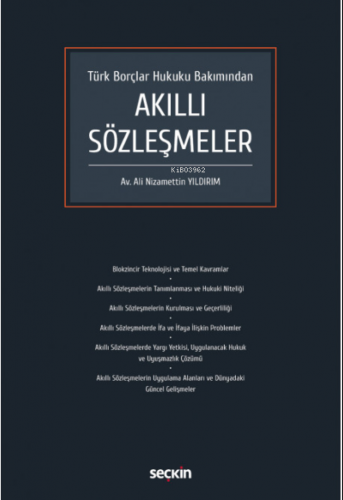 Akıllı Sözleşmeler | Ali Nizamettin Yıldırım | Seçkin Yayıncılık