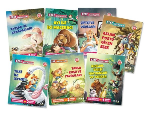 Aktivite Dolu Ezop Masalları Seti-7 Kitap Takım | Kolektif | Caretta Y