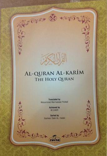 Al-Quran Al-Karim The Holy Quran (İngilizce Kuran) | Muhammed Marmaduk