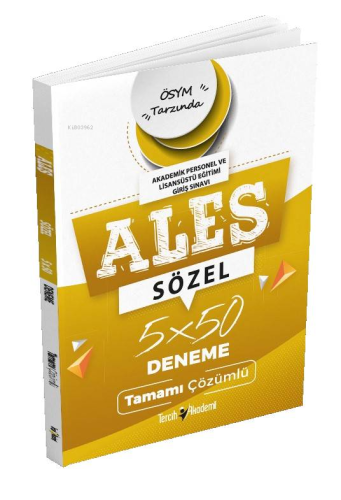 Ales Sözel 5 X50 Denemetamamı Çözümlü | Kolektif | Tercih Akademi