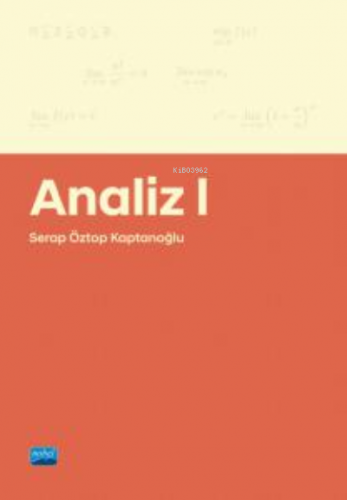 Analiz I | Serap Öztop Kaptanoğlu | Nobel Akademik Yayıncılık