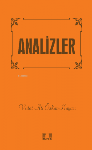 Analizler | Vedat Ali Özkan Kayacı | İlke Yayıncılık