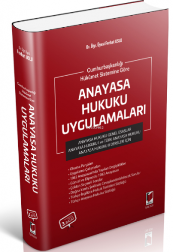 Anayasa Hukuku Uygulamaları | Ferhat Uslu | Adalet Yayınevi