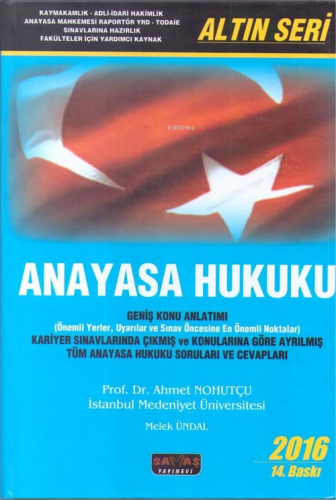 Anayasa Hukuku | Melek Ündal | Savaş Yayınevi