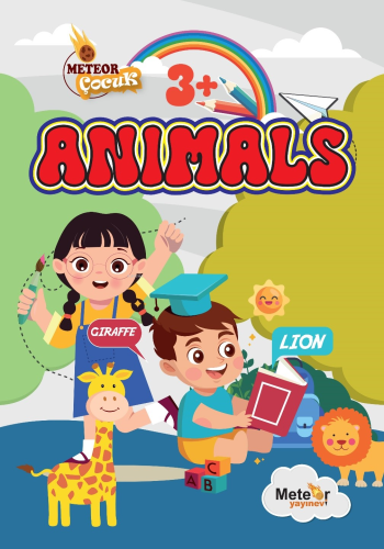 Animals (Hayvanlar) ;Türkçe – İngilizce Boyama Kitabı | Umut Öz | Mete