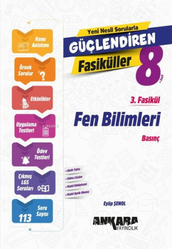 Ankara Yayıncılık 8. Sınıf Fen Bilimleri Güçlendiren 3. Fasikül | Eyüp