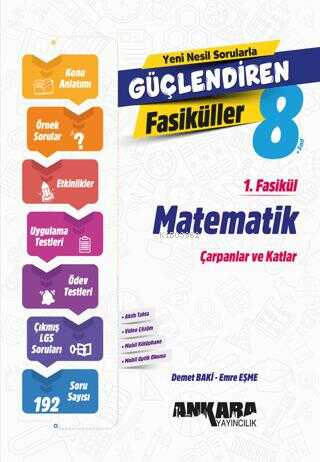 Ankara Yayıncılık 8. Sınıf Matematik Güçlendiren 1. Fasikül | Demet Ba