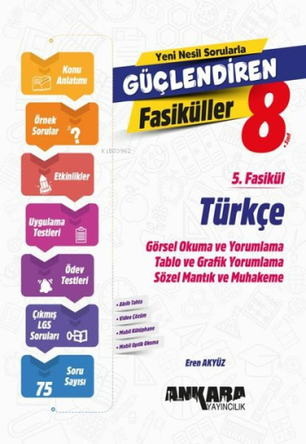 Ankara Yayıncılık 8. Sınıf Türkçe Güçlendiren 5. Fasikül | Eren Akyüz 