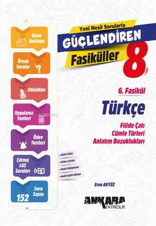 Ankara Yayıncılık 8. Sınıf Türkçe Güçlendiren 6. Fasikül | Eren Akyüz 