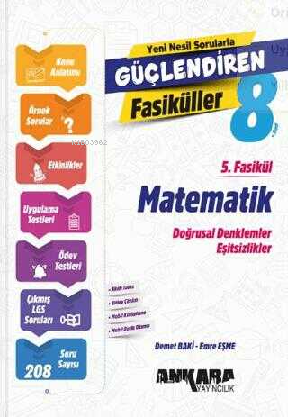 Ankara Yayıncılık Matematik Güçlendiren 5. Fasikül | Demet Baki | Anka