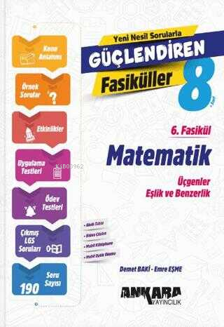 Ankara Yayıncılık Matematik Güçlendiren 6. Fasikül | Demet Baki | Anka