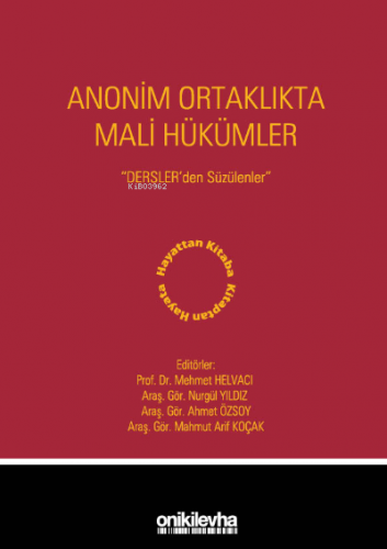 Anonim Ortaklıkta Mali Hükümler - Dersler'den Süzülenler | Mehmet Helv