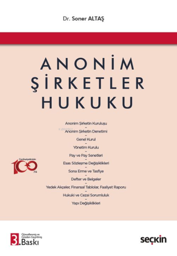 Anonim Şirketler Hukuku | Soner Altaş | Seçkin Yayıncılık