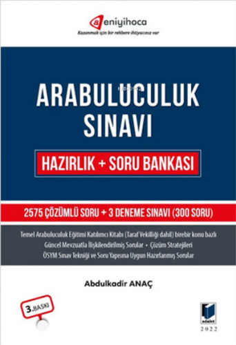 Arabuluculuk Sınavı Hazırlık + Soru Bankası;2575 Çözümlü Soru + 3 Dene