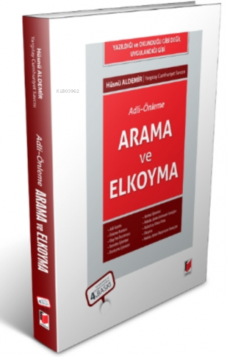 Arama Ve Elkoyma;Adli-önleme | Hüsnü Aldemir | Adalet Yayınevi