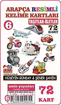 Arapça 06.Taşıtlar ve Aletle / Resimli Kelime Kartları 72-Kart | Hüsey