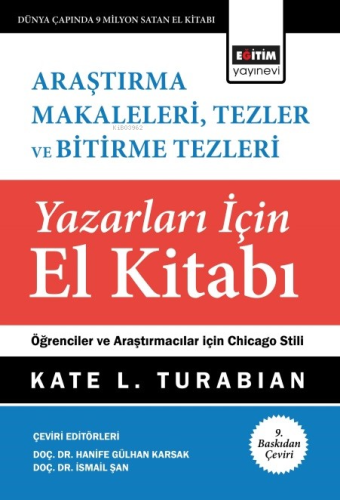 Araştırma Makaleleri Tezler Ve Bitirme Tezleri Yazarları İçin El Kitab