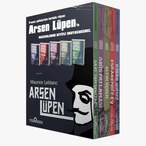 Arsen Lüpen Kutulu 5 Kitap Set | Maurice Leblanc | Yediveren Yayınları