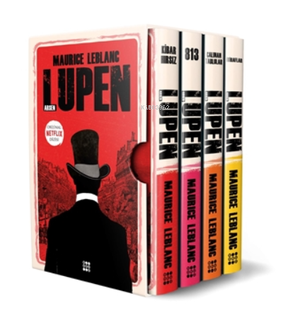 Arsen Lüpen-kutulu Kırmızı Set (4 Kitap Takım) | Maurice Leblanc | Dok