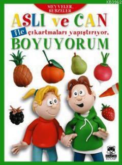 Aslı ve Can ile Çıkartmaları Yapıştırıyor Boyuyorum - Meyveler Sebzele