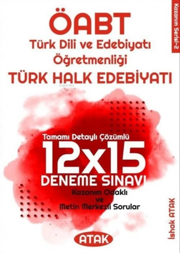 Atak ÖABT Türk Dili Edebiyatı Öğretmenliği Türk Halk Edebiyatı 12x15 D