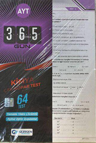 AYT 365 Gün Kimya 64 Yaprak Test | Kolektif | Gezegen Yayıncılık