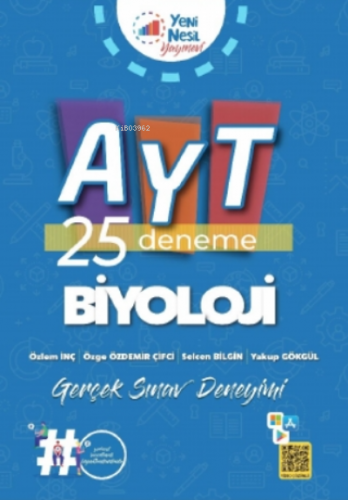 Ayt Biyoloji 25 Deneme Sınavı | Selcen Bilgin | Yeni Nesil Yayınları