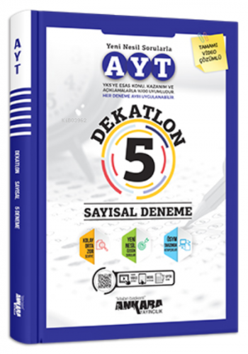 Ayt Dekatlon 5 Sayısal Deneme | Kolektif | Ankara Yayıncılık (Hazırlık