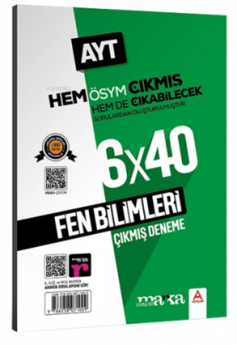 AYT Fen Bilimleri ÖSYM Çıkmış ve Çıkabilecek 6 Deneme Sınavı Tamamı Vi