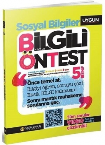 Bilgili Ön Test Sosyal Bilgiler Soru Bankası | Kolektif | Sadık Uygun 