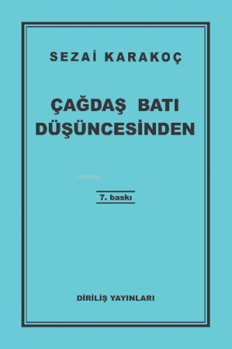 Çağdaş Batı Düşüncesinden | Sezai Karakoç | Diriliş Yayınları